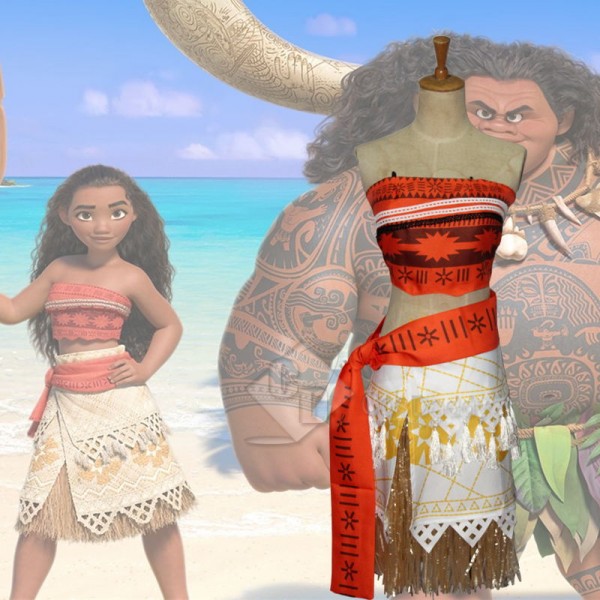 Desiney Moana  Dress Cosplay Costume