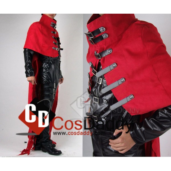 Final Fantasy 7 VII Vincent Valentine Uniform Party Cosplay Costume