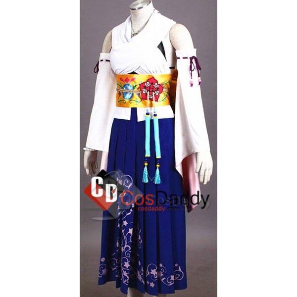 Final Fantasy ⅩYuna Dress Kimono Unifrom Full Set Cosplay Costume