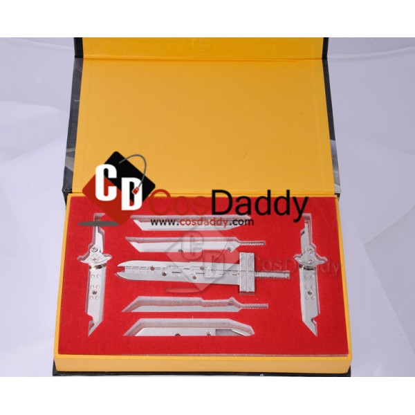 Final Fantasy Cloud Strife Mini Sword Collection Set Color Silver Prop