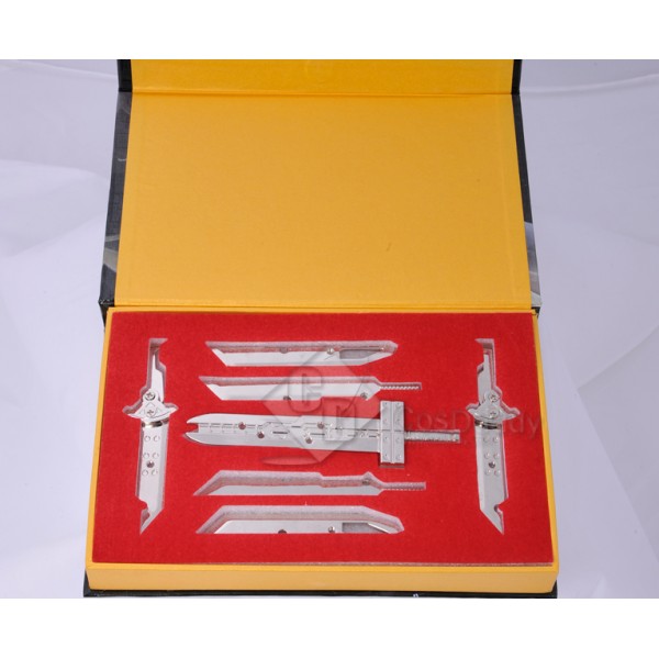 Final Fantasy Cloud Strife Mini Sword Collection Set Color Silver Prop