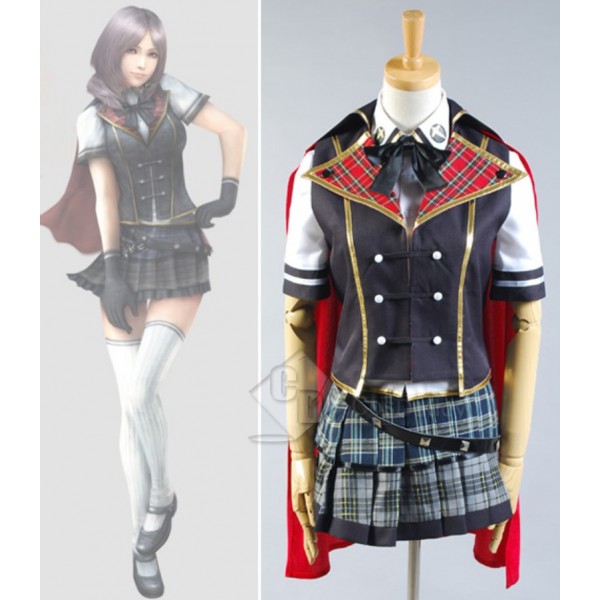 Final Fantasy Type-0 Rosefinch Magic College Summer Uniform Cosplay Costume