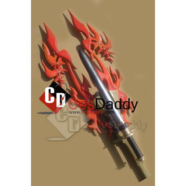 Final Fantasy XIII Noel Kreiss Two Blades Red Flames Sword Cosplay Prop