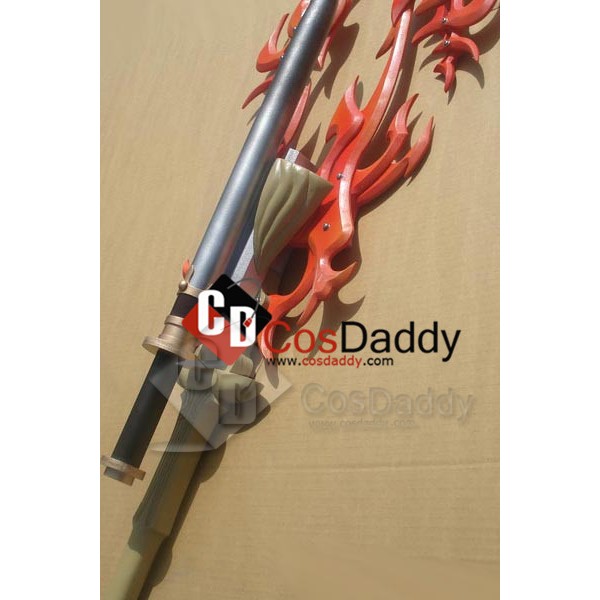 Final Fantasy XIII Noel Kreiss Two Blades Red Flames Sword Cosplay Prop