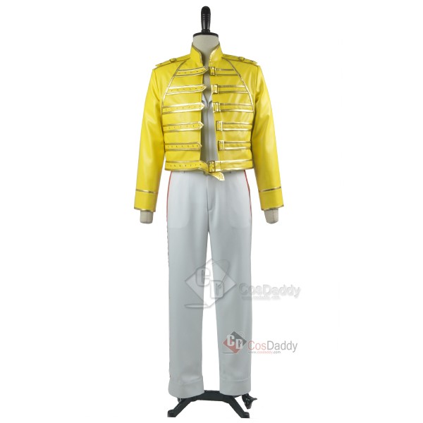 Queen Freddie Mercury Yellow Jacket Pants Cosplay ...