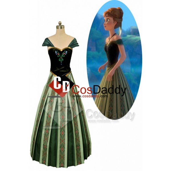 Frozen Anna Coronation Dress Cosplay Costume