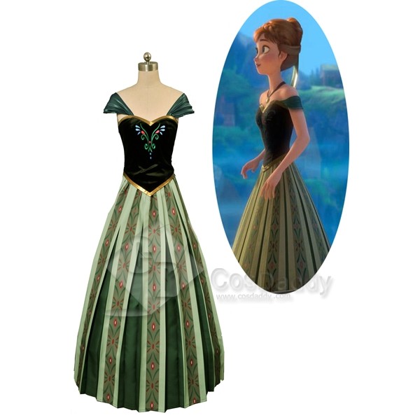 Frozen Anna Coronation Dress Cosplay Costume