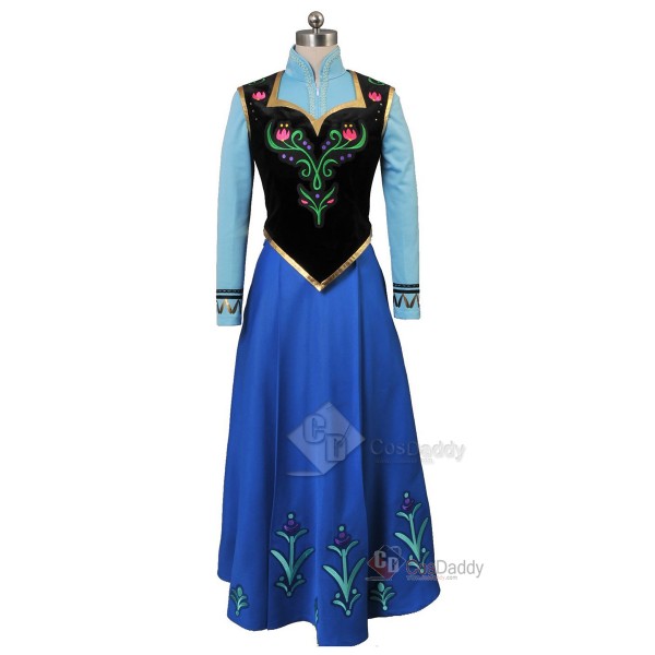 Frozen Princess Anna Dress Cosplay Costume