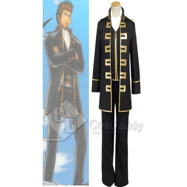 Gintama Shinsengumi Police Gold Soul Uniform Cosplay Costume 
