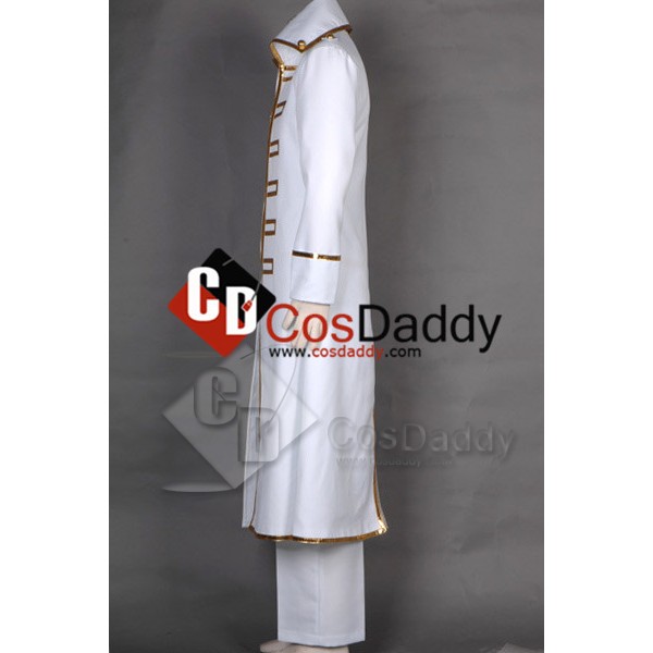 Gintama Shinsengumi Team White Male Outfit Cosplay Costume 