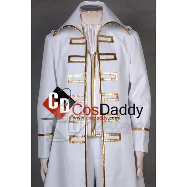 Gintama Shinsengumi Team White Male Outfit Cosplay Costume 