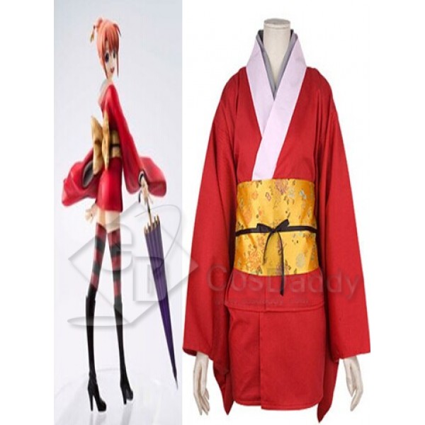 Gintama Silver Soul Kagura Kimono Cosplay Costume