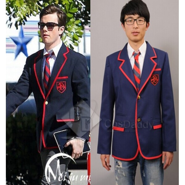 Glee Blaine AndersonNavy Blue Suit Tie Cosplay Costume