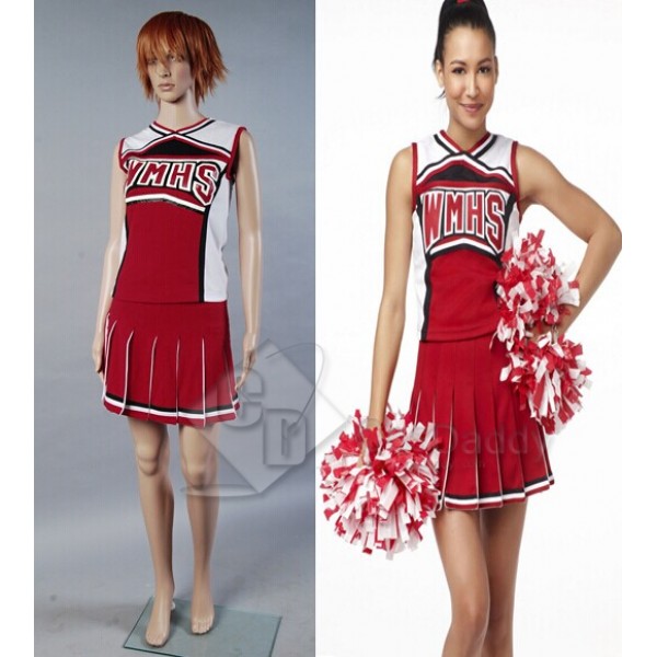 Glee Santana Lopez Cheering Squad Dress Cosplay Costume 
