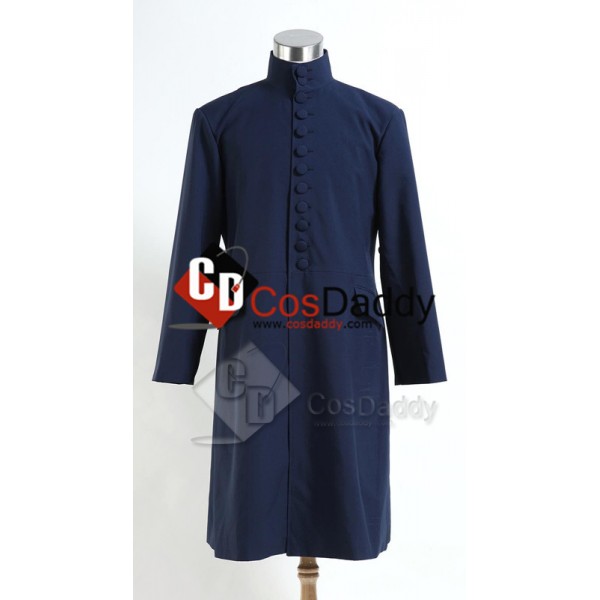 Harry Potter Deathly Hallows Severus Snape Coat Cosplay Costume Blue Version