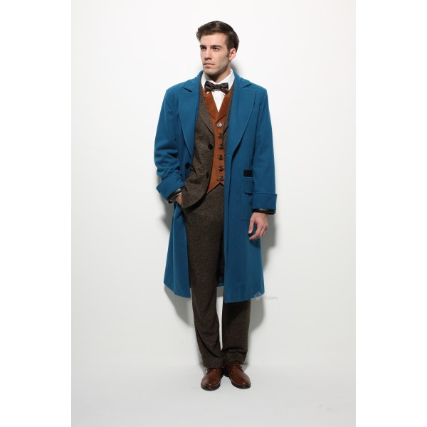CosDaddy Halloween Men Suit Fantastic Beasts and Where to Find Them Newt Scamander Cosplay Costume Harry Potter Prequel Cos Trench Blazer