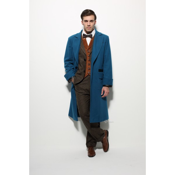 CosDaddy Halloween Men Suit Fantastic Beasts and Where to Find Them Newt Scamander Cosplay Costume Harry Potter Prequel Cos Trench Blazer