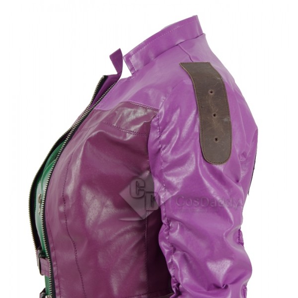 CosDaddy Injustice 2 Harley Quinn Sexy Purple+Green Battle Suit  Cosplay Costume 