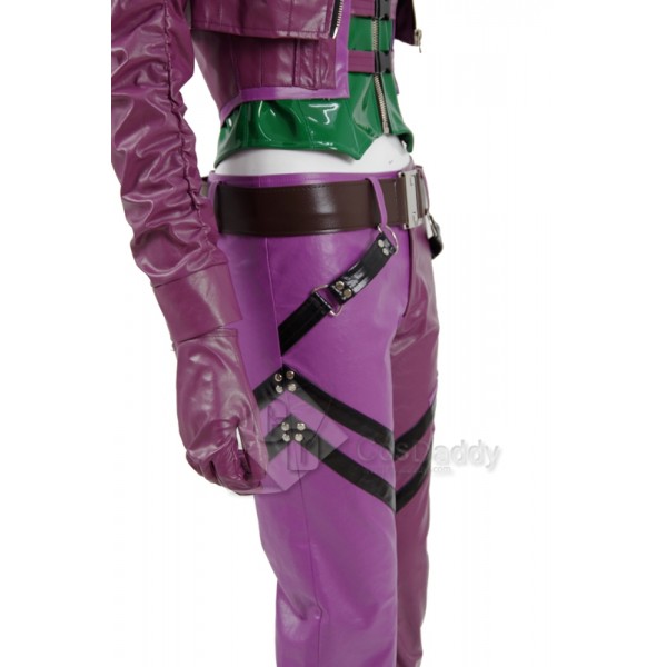 CosDaddy Injustice 2 Harley Quinn Sexy Purple+Green Battle Suit  Cosplay Costume 