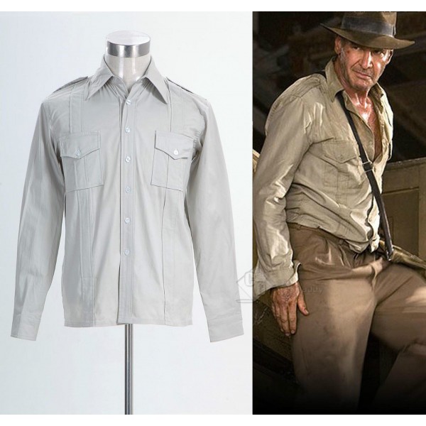 Indiana Jones Harrison Ford Shirt Cosplay Costume