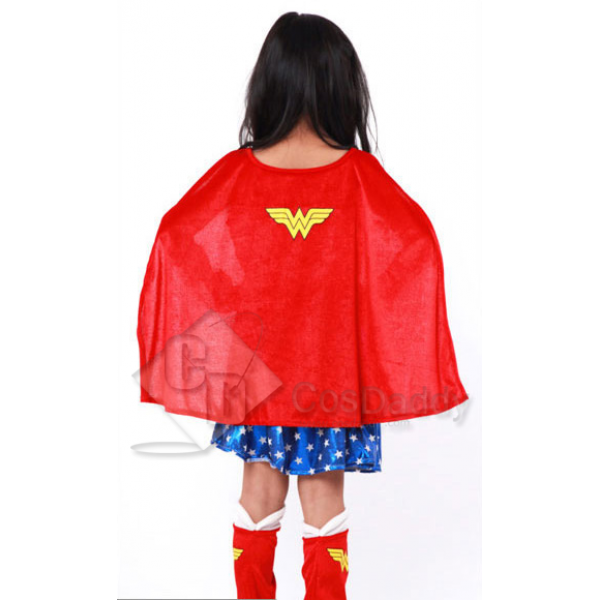 CosDaddy Wonder Woman Diana Prince Battle Suit Cosplay Costume For Childern