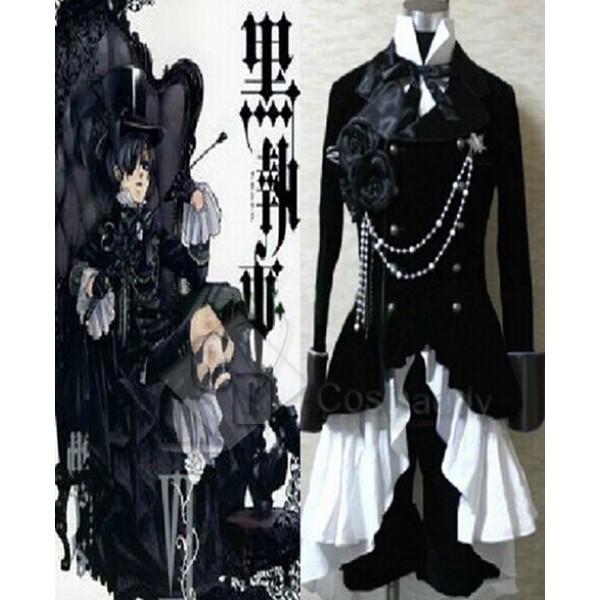 Japanese Anime Outfit Black Butler Ciel Phantomhive Cosplay Costume