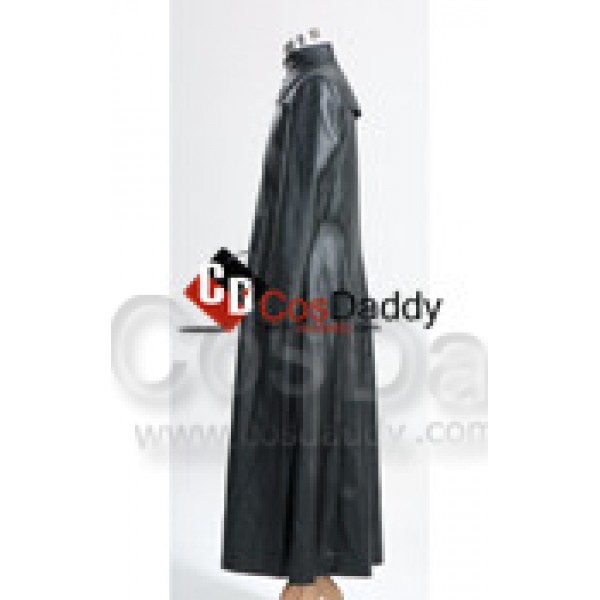 The Matrix Neo Long Black Leather Coat Cosplay Costume