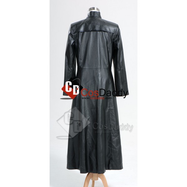 The Matrix Neo Long Black Leather Coat Cosplay Costume