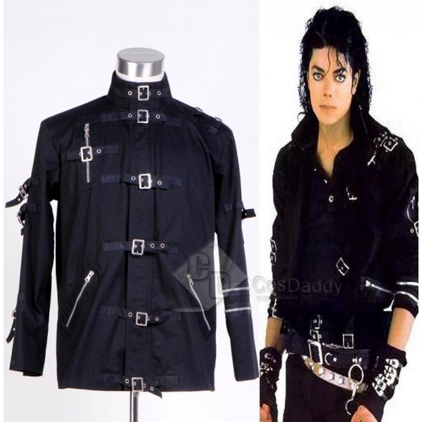 Michael Jackson Bad Black Jacket Cosplay Costume 
