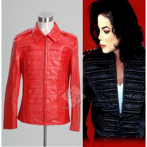 Michael Jackson Man in the Mirror Pleather Jacket Cosplay Costume