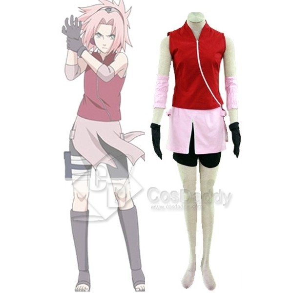 Naruto Haruno Sakura Cosplay Costume 