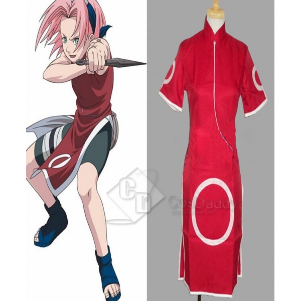 Naruto Sakura Haruno Dress Cosplay Costume 