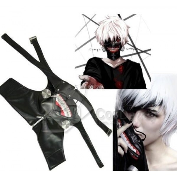 New Tokyo Ghoul Kaneki Ken Adjustable Halloween Zipper Mask Prop 