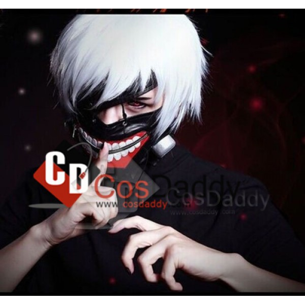 New Tokyo Ghoul Kaneki Ken Adjustable Halloween Zipper Mask Prop 