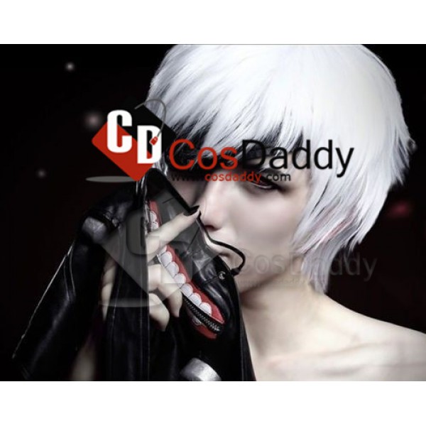 New Tokyo Ghoul Kaneki Ken Adjustable Halloween Zipper Mask Prop 