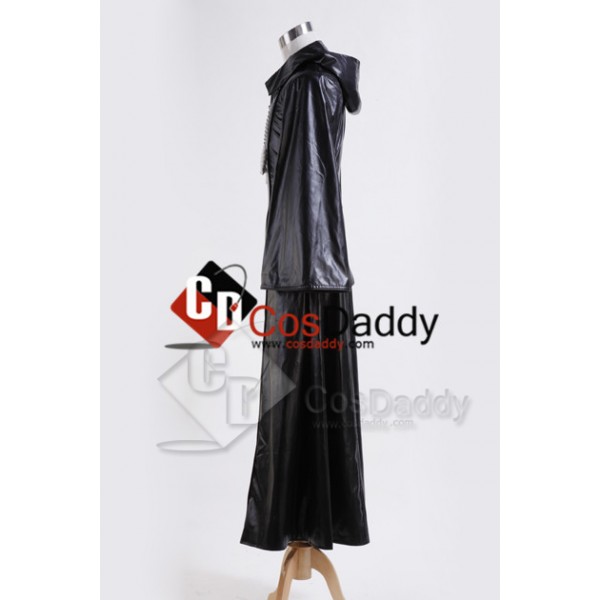 Organization XIII Kingdom Hearts II Cosplay Pleather Coat Cosplay Costume New Version 