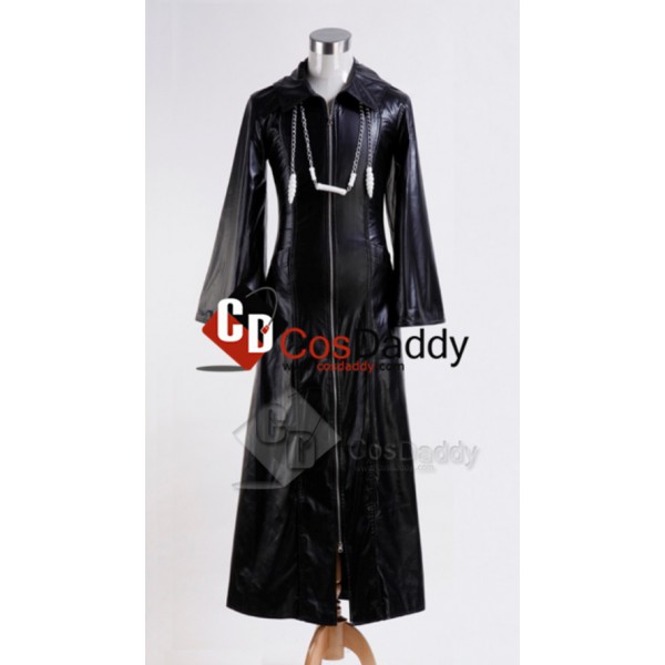 Organization XIII Kingdom Hearts II Cosplay Pleather Coat Cosplay Costume New Version 