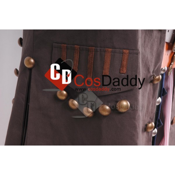 Pirates of the Caribbean 4: Jack Sparrow Cosplay Costume 