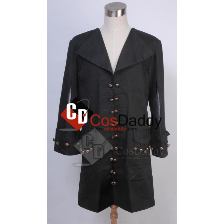 Pirates of the Caribbean Cosplay Barbossa Jacket Coat Outfit Costume Halloween：3