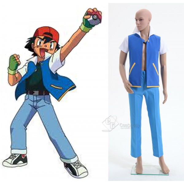 Pokemon Ash Ketchum Cosplay Costume Style C