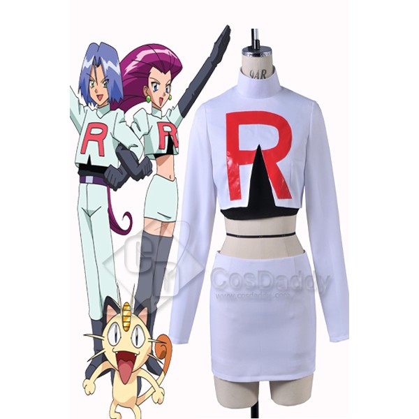 Pokemon Team Rocket Jessie Cosplay Costume