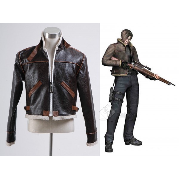 Resident Evil 4 leon kennedy Jacket Pants Cosplay Costume 