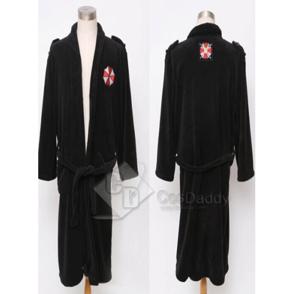 Resident Evil Biohazard Umbrella Corporation Black Bath Robe 