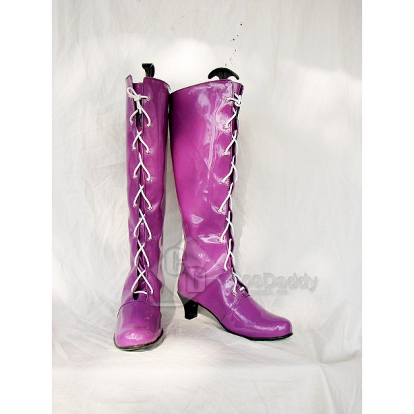 Sailor Moon Tomoe Hotaru Cosplay Boots Shoes Purple