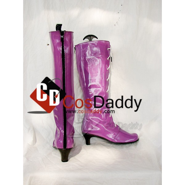 Sailor Moon Tomoe Hotaru Cosplay Boots Shoes Purple