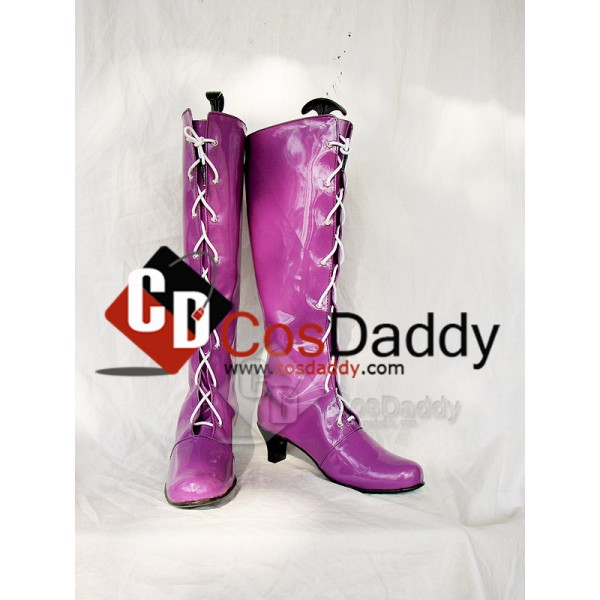 Sailor Moon Tomoe Hotaru Cosplay Boots Shoes Purpl...