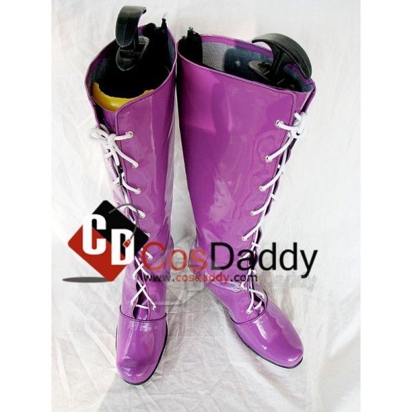 Sailor Moon Tomoe Hotaru Cosplay Boots Shoes Purple