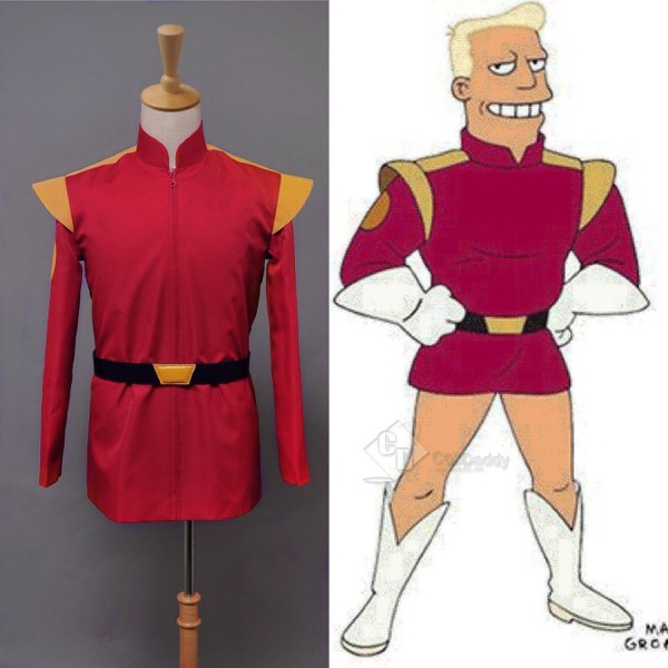 Sitcom Futurama Captain Zapp Brannigan Red Uniform Cosplay Costume