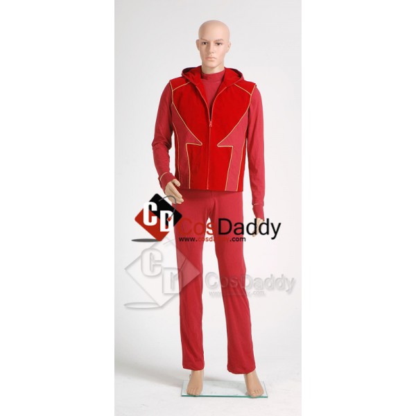 Smallville Bart Allen Impulse the Flash Halloween Cosplay Costume