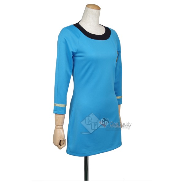 Star Trek The Original Series Female Duty TOS Blue Dress Cosplay Costume